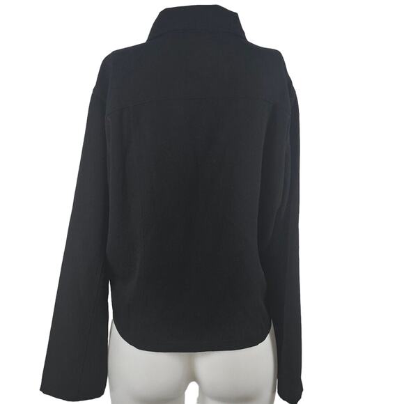 Chico's Design Black Lightweight Shacket Blazer Long Sleeve Women 3/L - Picture 3 of 5